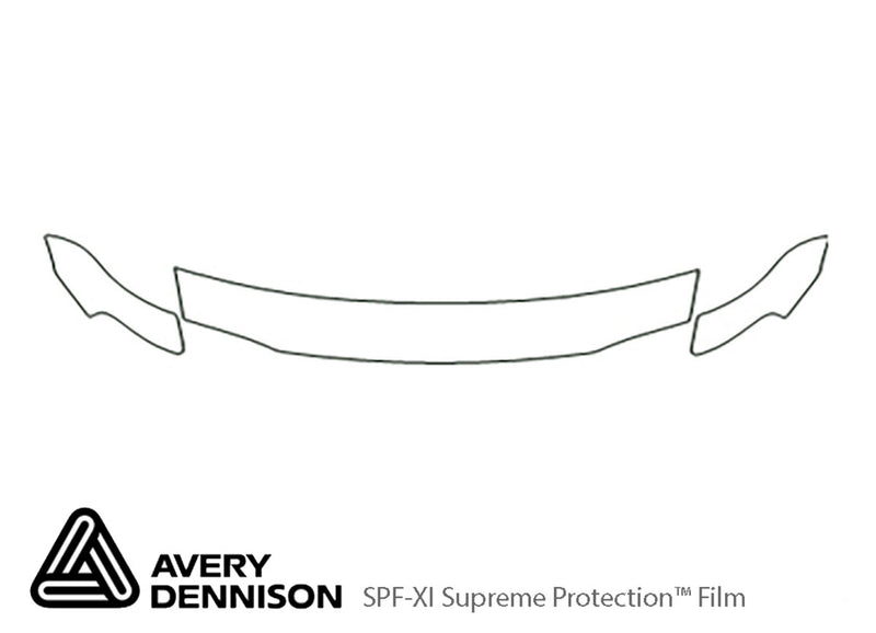 grand caravan Avery Dennison Clear Bra Hood Precut PPF Diagram