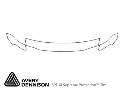 grand caravan Avery Dennison Clear Bra Hood Precut PPF Diagram