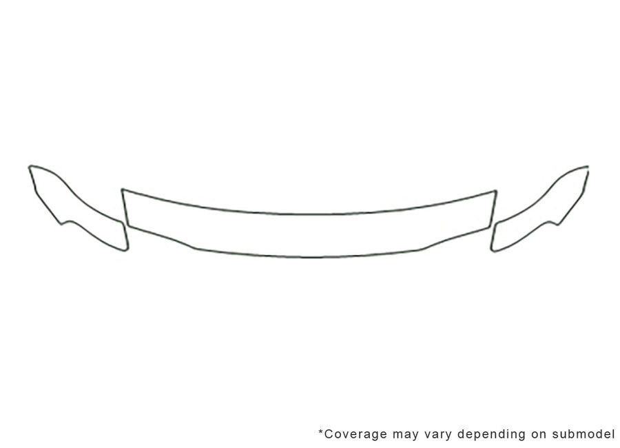 grand caravan 3M Clear Bra Hood Precut PPF Diagram