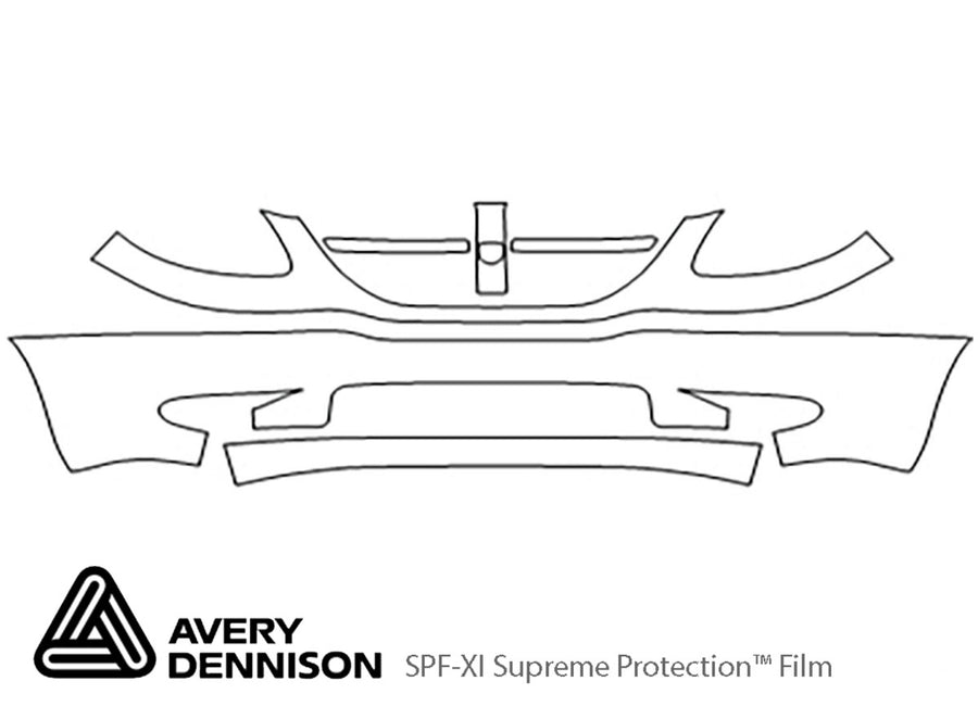 grand caravan Avery Dennison Clear Bra Bumper Precut PPF Diagram