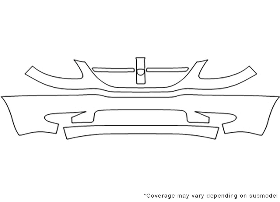 grand caravan 3M Clear Bra Bumper Precut PPF Diagram