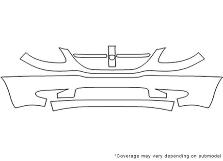 grand caravan Avery Dennison Clear Bra Bumper Precut PPF Diagram