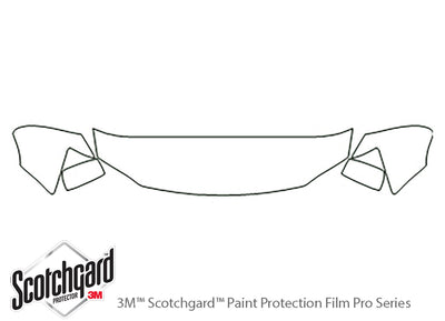 grand caravan 3M Clear Bra Hood Precut PPF Diagram