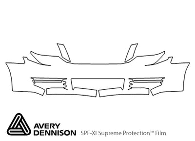 grand caravan Avery Dennison Clear Bra Bumper Precut PPF Diagram