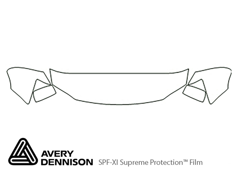 grand caravan Avery Dennison Clear Bra Hood Precut PPF Diagram