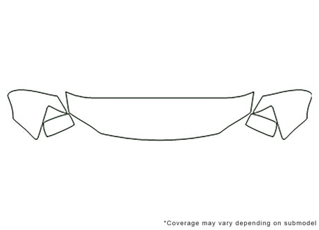 grand caravan Avery Dennison Clear Bra Hood Precut PPF Diagram