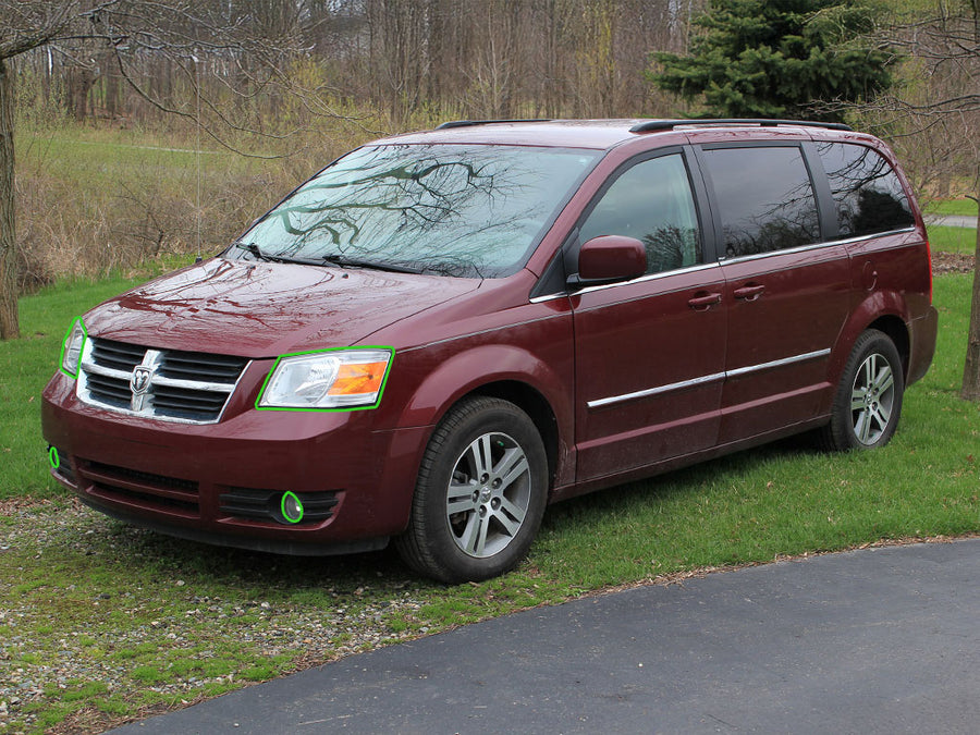 dodge grand caravan 2008-2010 Headlight Protection Installation Location