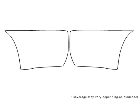 grand caravan 3M Clear Bra Door Cup Precut PPF Diagram