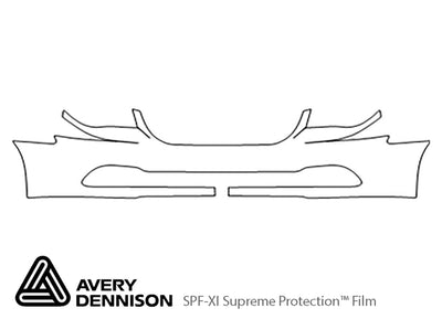grand caravan Avery Dennison Clear Bra Bumper Precut PPF Diagram