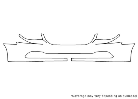 grand caravan 3M Clear Bra Bumper Precut PPF Diagram