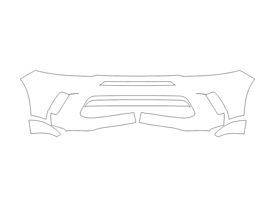 hornet 3M Clear Bra Bumper Precut PPF Diagram