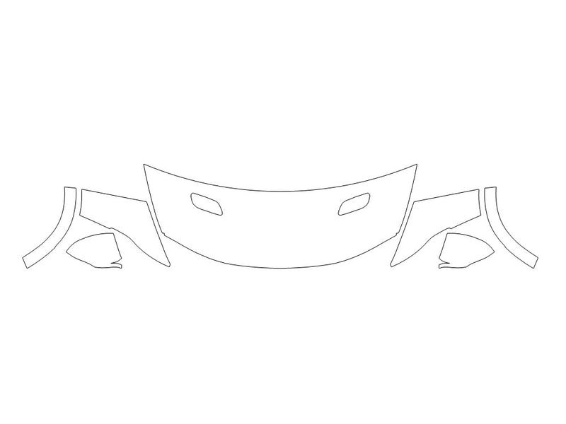hornet 3M Clear Bra Hood Precut PPF Diagram
