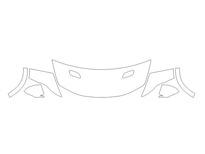 hornet 3M Clear Bra Hood Precut PPF Diagram
