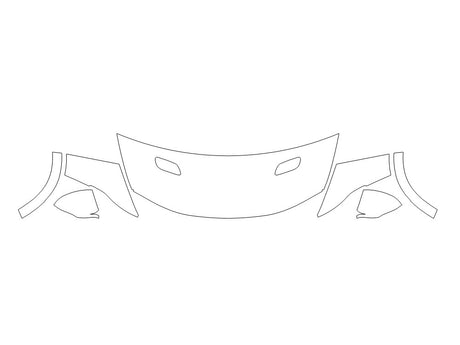 hornet Avery Dennison Clear Bra Hood Precut PPF Diagram