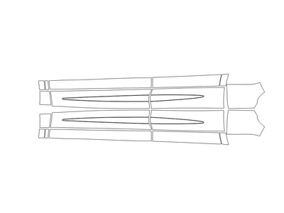 hornet Avery Dennison Clear Bra Door Cup Precut PPF Diagram