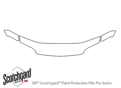 intrepid 3M Clear Bra Hood Precut PPF Diagram