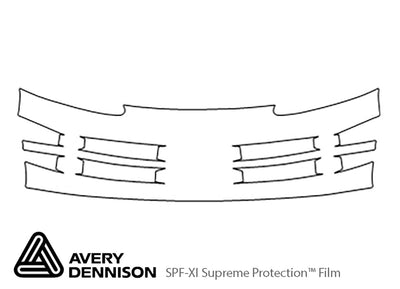 intrepid Avery Dennison Clear Bra Bumper Precut PPF Diagram