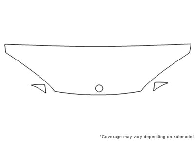 intrepid Avery Dennison Clear Bra Hood Precut PPF Diagram