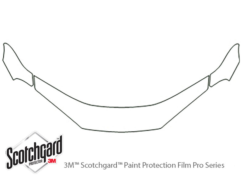 intrepid 3M Clear Bra Hood Precut PPF Diagram