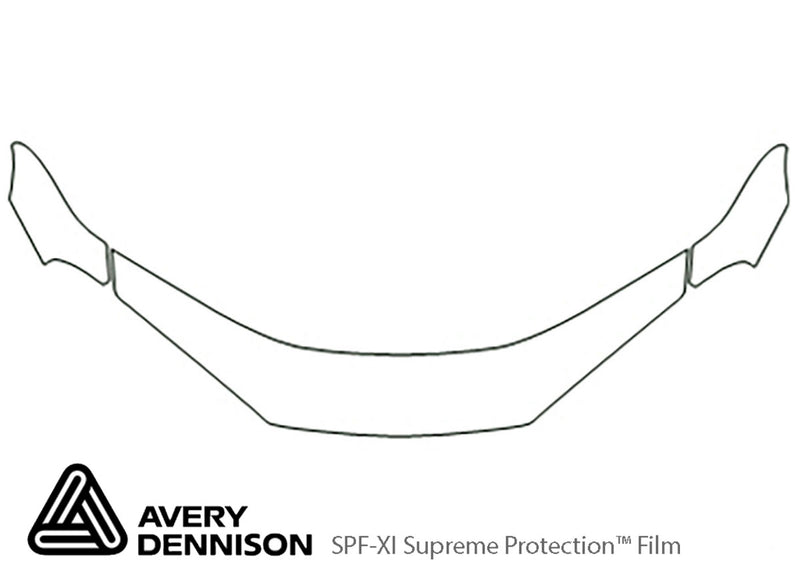 intrepid Avery Dennison Clear Bra Hood Precut PPF Diagram