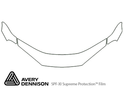 intrepid Avery Dennison Clear Bra Hood Precut PPF Diagram