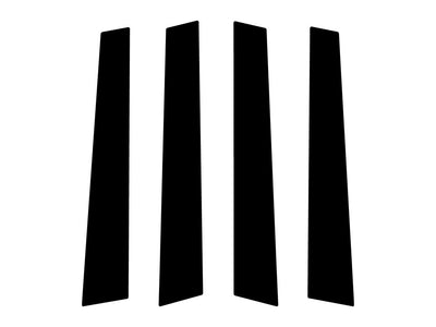 dodge intrepid 1998-2004 Brushed Aluminum Black Pillar Trim Diagram