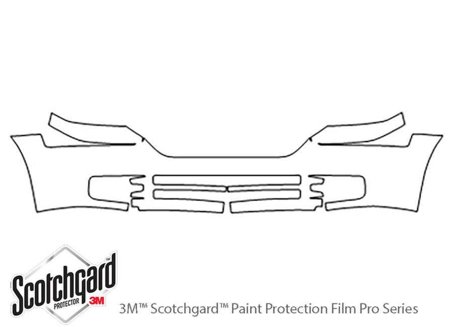 magnum 3M Clear Bra Bumper Precut PPF Diagram
