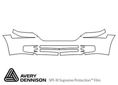 magnum Avery Dennison Clear Bra Bumper Precut PPF Diagram