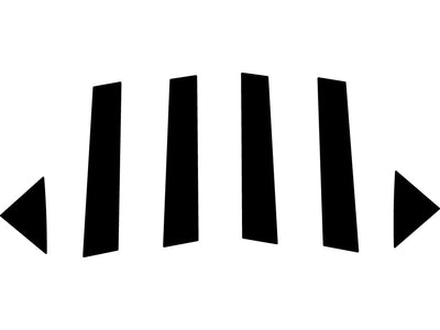 dodge magnum 2005-2008 Matte Black Pillar Trim Diagram
