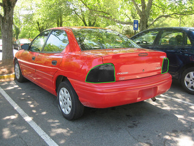 neon Tail Light Tint Installation Points