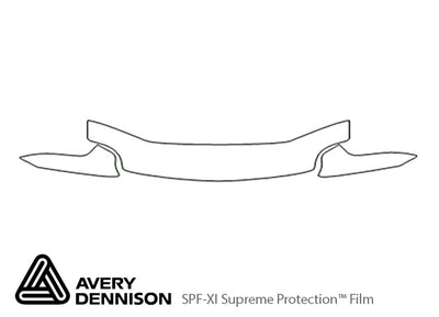 neon Avery Dennison Clear Bra Hood Precut PPF Diagram