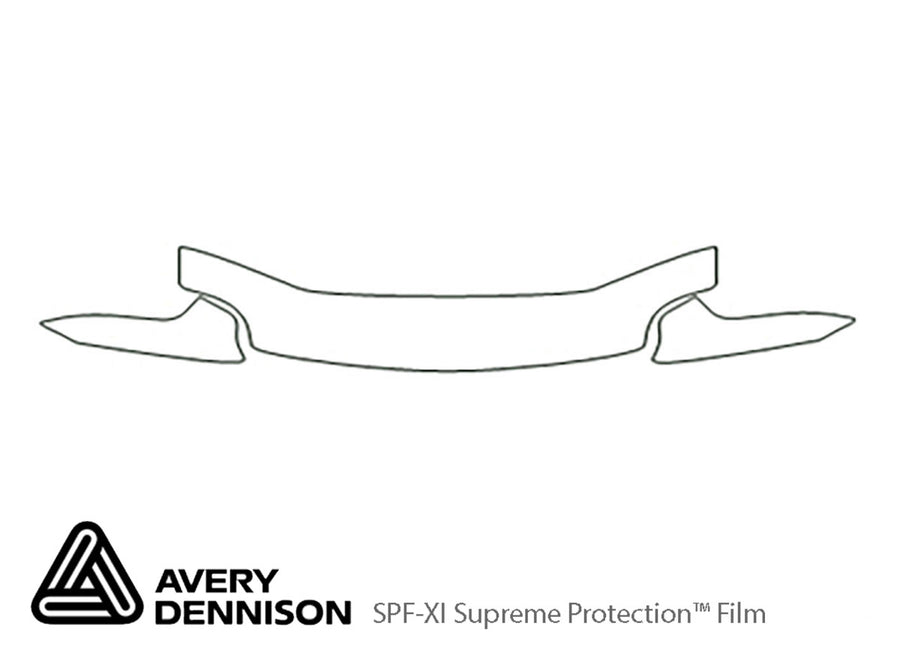 neon Avery Dennison Clear Bra Hood Precut PPF Diagram