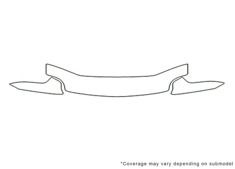 neon 3M Clear Bra Hood Precut PPF Diagram