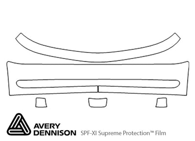 neon Avery Dennison Clear Bra Bumper Precut PPF Diagram