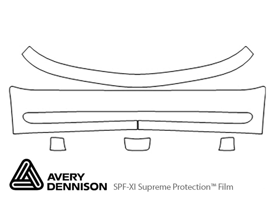neon Avery Dennison Clear Bra Bumper Precut PPF Diagram