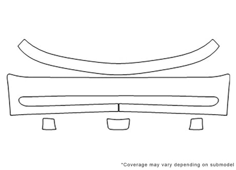 neon 3M Clear Bra Bumper Precut PPF Diagram