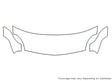 neon 3M Clear Bra Hood Precut PPF Diagram