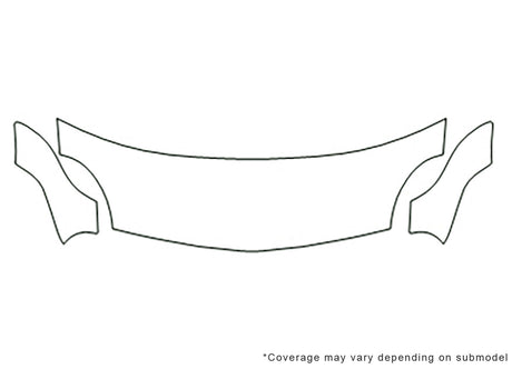 neon 3M Clear Bra Hood Precut PPF Diagram