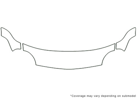 neon 3M Clear Bra Hood Precut PPF Diagram