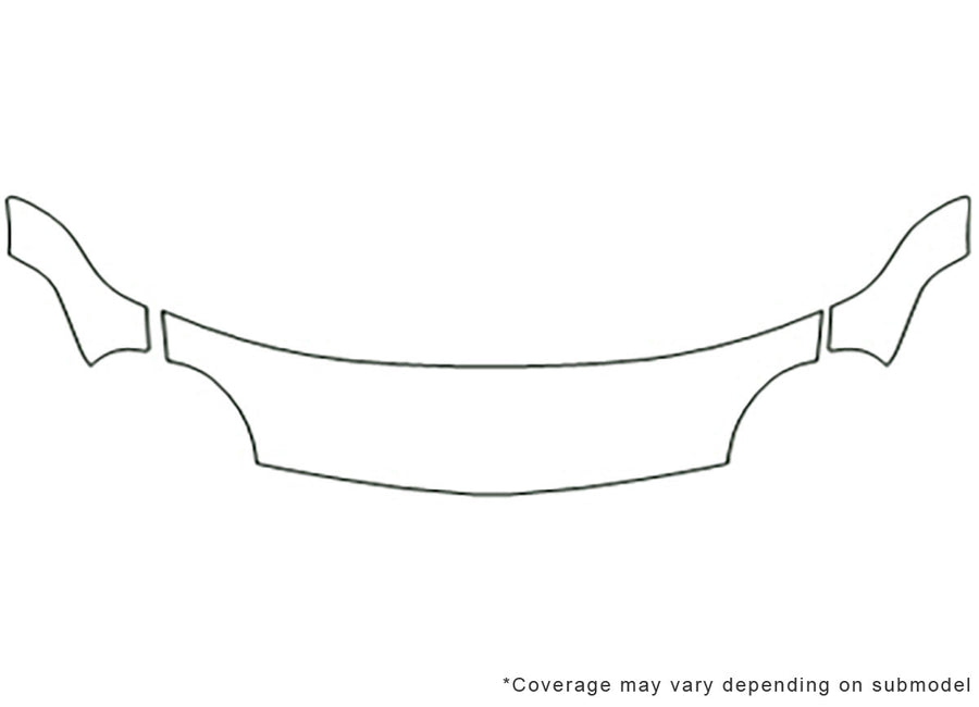 neon Avery Dennison Clear Bra Hood Precut PPF Diagram