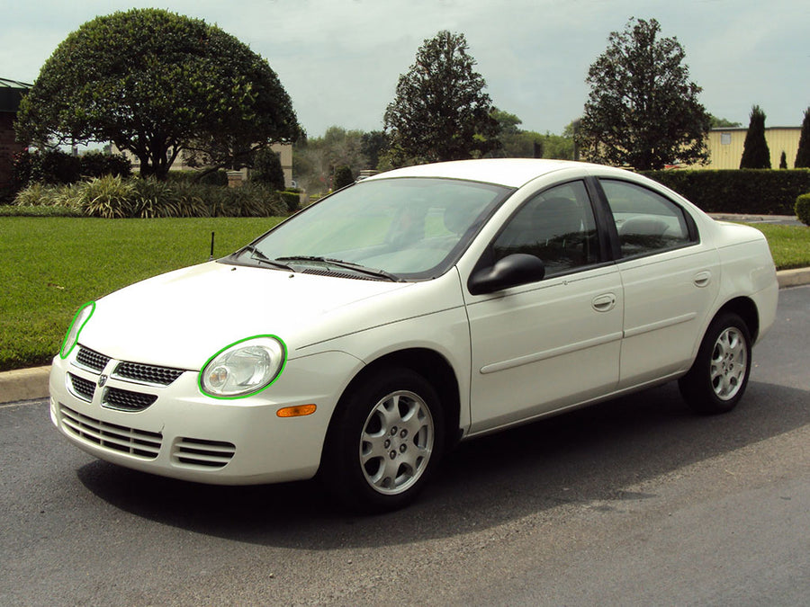 dodge neon 2003-2005 Headlight Protection Installation Location