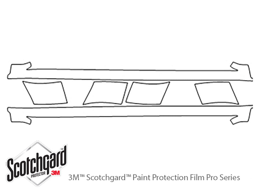 nitro 3M Clear Bra Door Cup Precut PPF Diagram