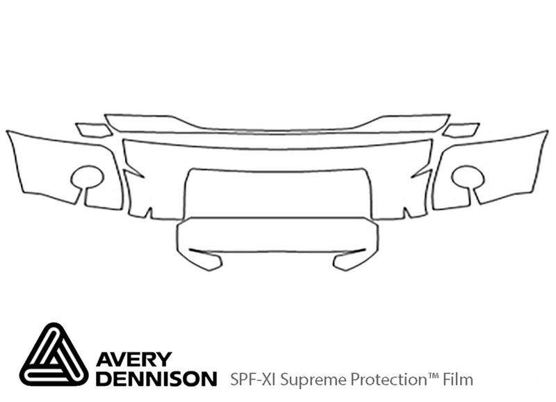 nitro Avery Dennison Clear Bra Bumper Precut PPF Diagram