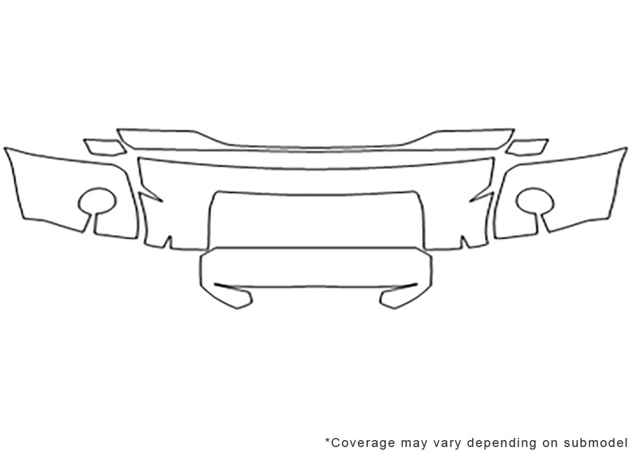 nitro Avery Dennison Clear Bra Bumper Precut PPF Diagram