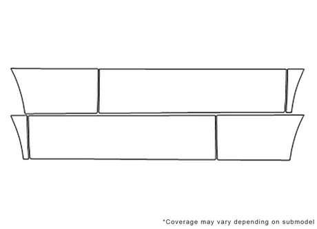 nitro Avery Dennison Clear Bra Door Cup Precut PPF Diagram