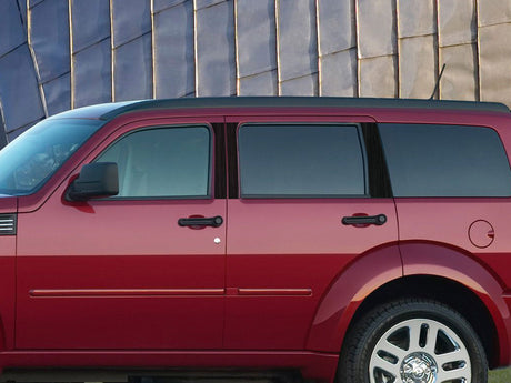 dodge nitro 2007-2011 Brushed Aluminum Black Pillar Cover Diagram