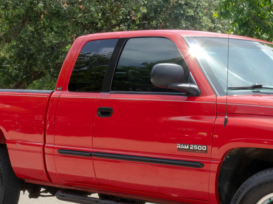 dodge ram 1994-2001 (club / crew / extended cab) Gloss Black Pillar Cover Diagram