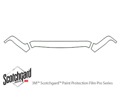ram 3M Clear Bra Hood Precut PPF Diagram