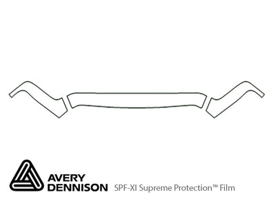 ram Avery Dennison Clear Bra Hood Precut PPF Diagram