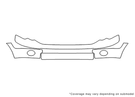 ram 3M Clear Bra Bumper Precut PPF Diagram